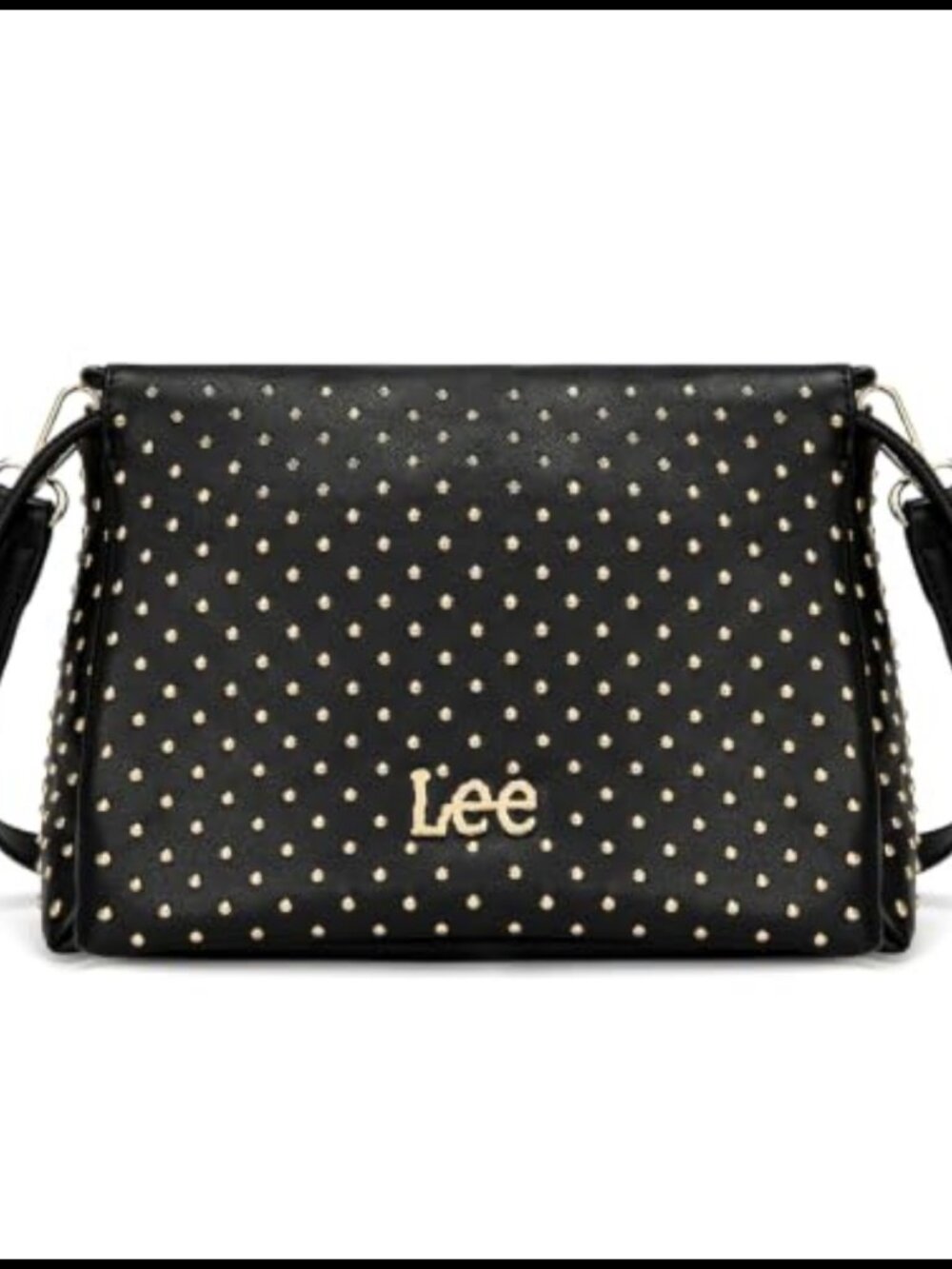 Vegan Leather Studded Drawstring Crossbody Bag Small Handbag Purse